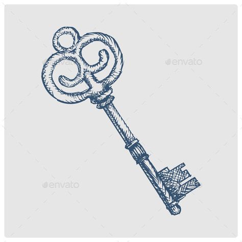 Vintage Key Hand Drawn Blue Sketch Vector Vintage Key Drawing, Key Sketch, Key Drawing, Key Drawings, Blue Sketch, Vintage Key, Drawing Stuff, Vintage Keys, Blue Style