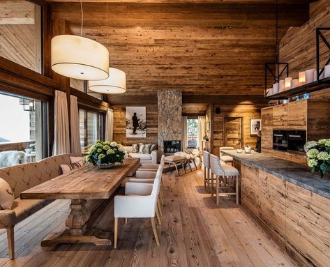 Chalet Kitchen, Rustic Chalet, Modern Chalet, Chalet Chic, Chalet Interior, Chalet Design, Cabin Interiors, Cabin Living, Mountain Homes