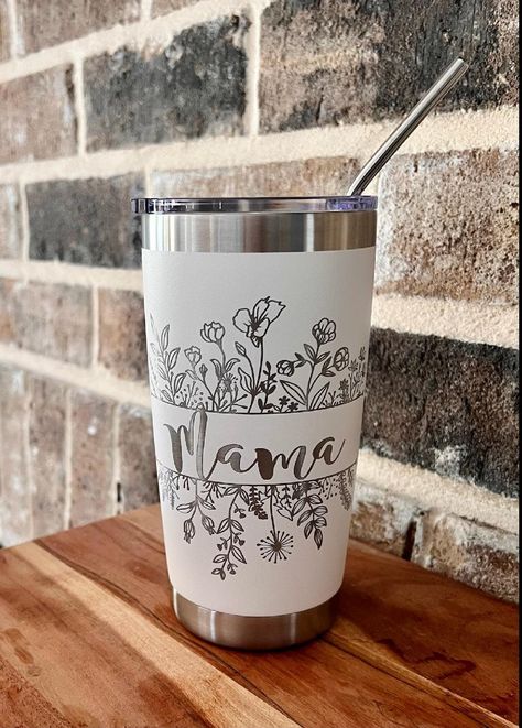 Mama tumblers are the perfect accessory for the hectic mom's schedule.  They are Stainless Steel Tumblers with Lid and Straw and have double wall vacuum insulation perfect for keeping drinks cold or hot. Mama Tumblers, Stanley Ideas, Tumblers Ideas, Mama Tumbler, Engraved Tumblers, Mom Schedule, Laser Engraved Ideas, Laser Ideas, Cup Ideas