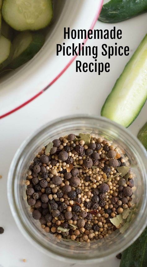 Easy Pickling Spice Recipe, Overnight Pickles, Pickling Spice Recipe, Homemade Pickling Spice, Pickle Seasoning, Canned Pickles, Canning Pickles, Spice Mix Recipes, Pickling Spice