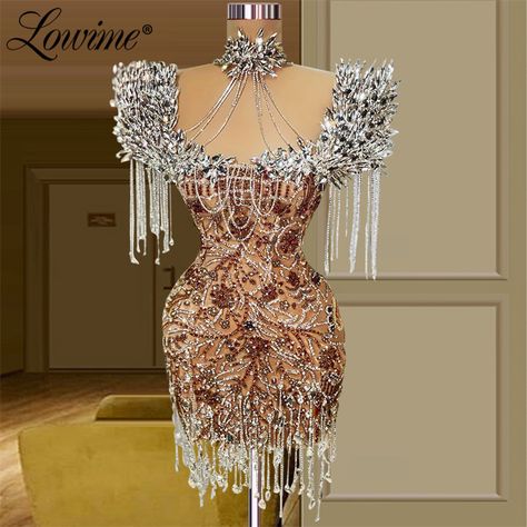 Lowime 2022 Newest Luxury Diamond Crystals Short Dress Graduation Party Dresses Sparkly Tassel Beading Evening Homecoming Dress - Evening Dresses - AliExpress Short Dress Graduation, Cocktail Dress 2022, Short Dresses Graduation, Haute Couture Outfits, Graduation Party Dresses, Dress 2022, Dress Graduation, Evening Dresses Short, Luxury Diamonds