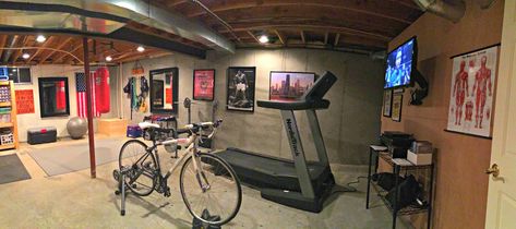 home gym ideas basement unfinished - Google Search Home Gym Ideas. The easy way to buy or sell your home and maximize your ROI -  http://www.LystHouse.com                                                                                                                                                      More Basement Home Gym, Basement Gym Ideas, Home Gym Basement, Home Gym Ideas, Basement Gym, Reformer Pilates, Gym Room At Home, Home Gym Decor, Diy Basement