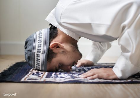 Muslim boy praying in Sujud posture | premium image by rawpixel.com Sajda Pics, Namaz Pic Boy, Namaz Sajda Pics, Islamic Photos Quran, Couple Islam, Image Ramadan, Pray Allah, Salat Prayer, Prayer Pictures