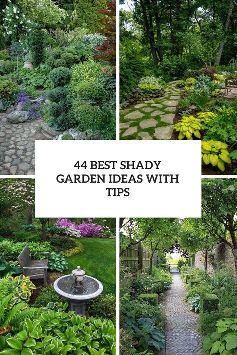 44 Best Shady Garden Ideas With Tips - DigsDigs Garden Ideas For Shaded Areas, Shady Garden Plants, Shaded Garden Ideas, Small Shade Garden, Shady Garden Ideas, Shady Backyard Ideas, Shade Garden Ideas, Plants That Love Shade, Shady Gardens