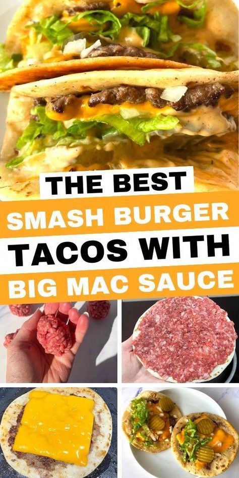 Smash Burger Recipe Taco, Tiktok Burger Tacos, Wrap Smash Burger, Easy Smash Burger Tacos, Tik Tok Smash Burger Taco, Tiktok Smash Burger, Tortilla Smash Burger Blackstone, Tik Tok Smash Burger, Smash Burger On Grill