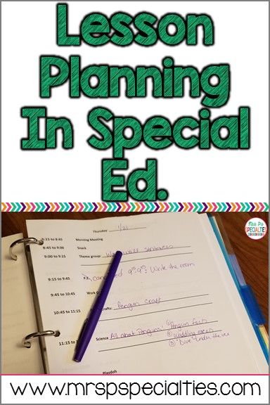 Teacher Planning Binder, Special Education Lesson Plans, Middle School Special Education, Planning School, Sped Classroom, Planning System, Self Contained Classroom, Special Ed Teacher, Special Education Elementary