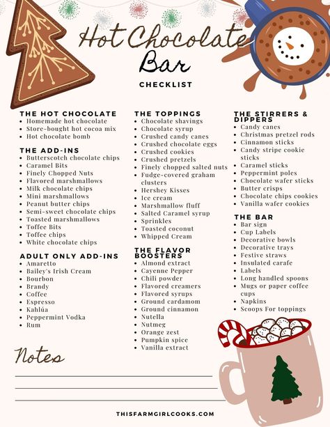 Hot Cocoa Bar Snacks, Fun Hot Cocoa Ideas, Hot Cocoa And Cookie Bar, Things To Put In Hot Chocolate, Kid Friendly Hot Chocolate Bar, Hot Chocolate For Kids Party Ideas, Hot Chocolate Bar Alcohol, Baby Shower Hot Chocolate Bar Diy, Hot Chocolate Bar For Home