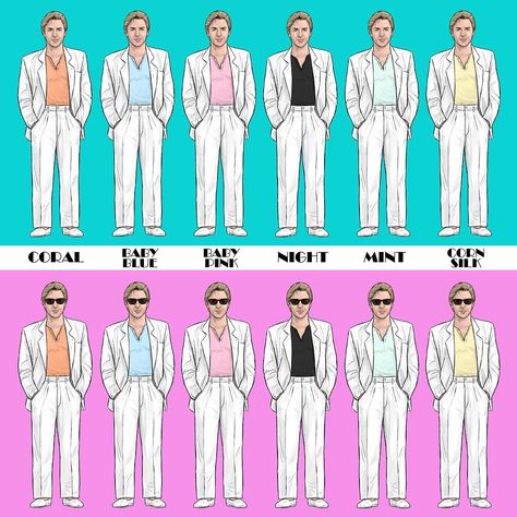 maimi vice - sonny crockett (art by marten go) Miami Vice Theme Outfit, Sonny Crockett Style, Miami Vice Outfits Men, Sonny Crockett Miami Vice, Vice City Outfit, Miami Vice Outfit For Men, 80s Miami Fashion, 80s Miami Vice, Miami Vice Outfit