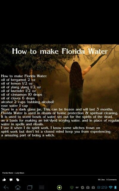 Florida Water Witchcraft, Florida Water Essential Oil Blend, Florida Water Recipe Essential Oils, Florida Water Recipe Hoodoo, Siren Oil Recipe, Florida Water Uses, How To Make Florida Water, Diy Florida Water Recipe, Florida Water Spiritual Uses