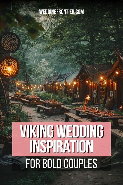 Step back in time with a Viking-themed wedding that celebrates love fiercely. From rustic decor to traditional ceremonies, immerse your guests in Norse mythology and create a unique and meaningful celebration. Plan your special day with historical elements and modern touches for an unforgettable experience. #VikingWedding #WeddingIdeas Norse Pagan Decor, Norse Themed Wedding, Pagan Wedding Ideas Decor, Diy Viking Wedding Decor, Norse Wedding Ideas, Pagan Wedding Traditions, Pagan Wedding Ideas, Viking Wedding Decor, Viking Wedding Ideas