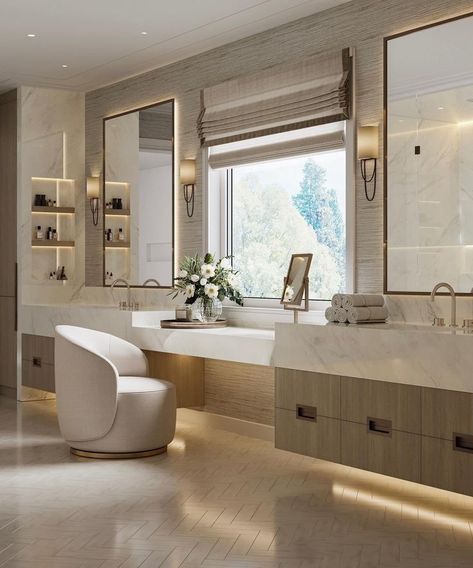 Luxury Bathroom Ideas Master Suite, Master Bathrooms Luxury, Modern Master Bath, Makeover Bathroom, Interior Design Bathroom, Ideas Baños, Bathrooms Luxury, Luxury Bathroom Master Baths, Remodeling Bathroom