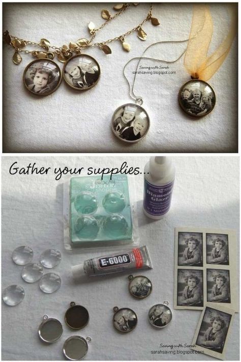 Cabachon Jewelry Diy, Crafts For Loved Ones, Memorial Crafts For Loved Ones, Celebration Of Life Ideas, Remembrance Ideas, Memorial Crafts, Photo Crafts, Picture Jewelry, Keepsake Crafts