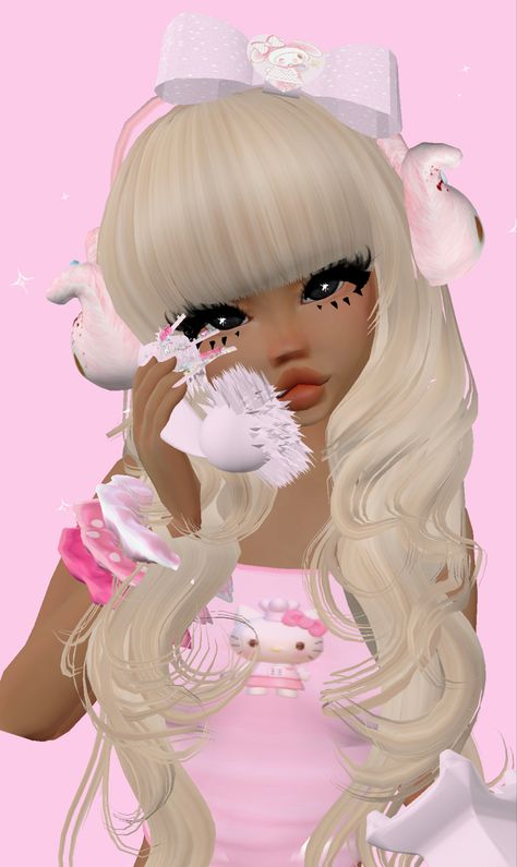 Imvu Pfp Baddie, Kawaii Imvu Avatar, Imvu Gyaru, Imvu Avi Ideas, Imvu Kawaii, Imvu Pfp, Cute Imvu Baddies, Black Kawaii, Imvu Outfits Ideas Cute