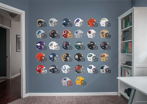 Football Theme Bedroom, Boys Football Bedroom, Football Room Decor, Football Rooms, Football Bedroom, Large Wall Decals, Custom Wall Decals, Teen Boy Bedroom, Sports Room