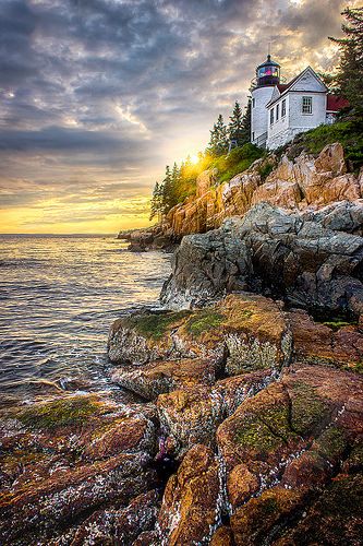 Bass Harbor Head Light | Flickr - Photo Sharing! Map Of Maine, Lighthouse Pictures, Beautiful Lighthouse, Head Light, New Brunswick, Places Around The World, Beautiful World, Beautiful Landscapes, Wonders Of The World