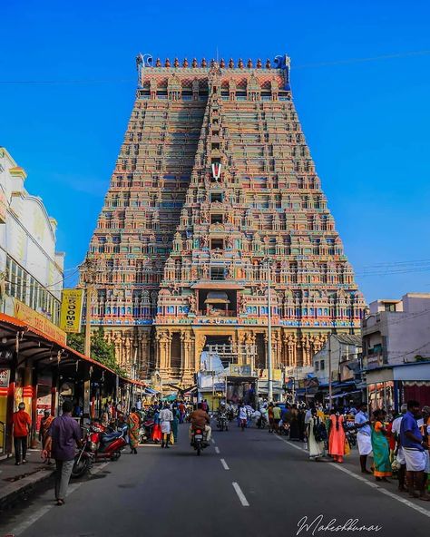 Official Photographers Hub™ on Instagram: “SRI RANGANATHASWAMY TEMPLE (VIMANAM)  The Sri Ranganathaswamy Temple or Thiruvarangam is a temple dedicated to Ranganatha, a reclining form…” Sri Ranganathaswamy Temple, Ranganathaswamy Temple, India Travel Places, Temple India, Indian Temple Architecture, Temple Photography, Ancient Indian Architecture, Temple Architecture, Indian Architecture