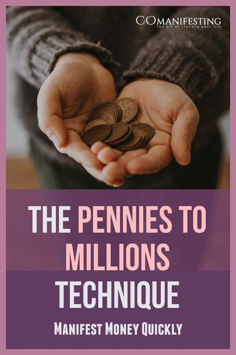 How to Manifest Money Quickly With The Pennies to Millions Technique Abundance Affirmations, I Am Worthy, Manifesting Money, Attract Money, New Thought, Manifest Money, How To Become Rich, The Law Of Attraction, Book Summaries