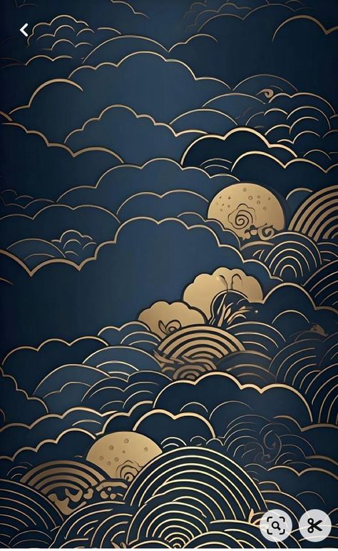 Yokai Wallpaper Aesthetic, Art Deco Iphone Wallpaper, Japanese Background Art, Japanese Background Design, Japanese Art Background, Art Patterns Design, Japanese Wallpaper Aesthetic, Japan Background, Japanese Wallpaper