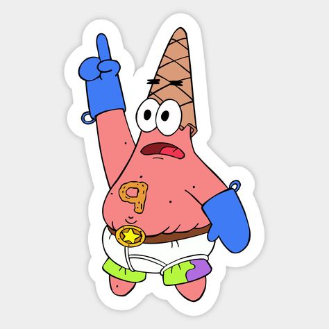 Funny Sticker Pictures, 2000s Stickers, Patrick Sticker, Sticker Spongebob, Movie Treats, Spongebob Stickers, Cartoon Spongebob, The Cartoon, Spongebob Squarepants