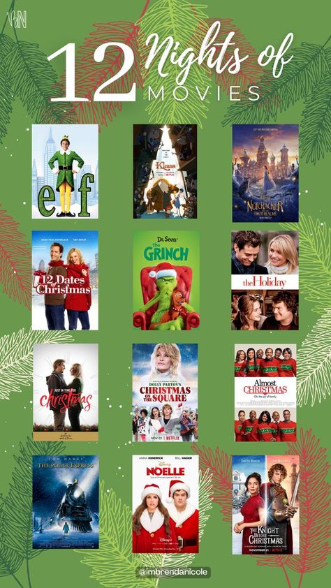 The Knight Before Christmas, 12 Dates Of Christmas, Christmas Movies List, Christmas To Do List, Xmas Movies, Christmas Movie Night, Best Christmas Movies, Bullet Journal Ideas Templates, Christmas Dreaming