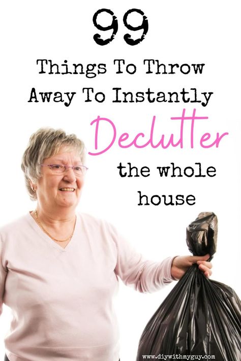 It's time to clear the clutter! 99 things to get rid of right now without ever missing! An easy to plan to declutter your home and love the home you have. Declutter Help, Declutter Bedroom, Declutter Closet, Decluttering Inspiration, Declutter Kitchen, Declutter Home, Clean House Schedule, Messy House, Decluttering Tips