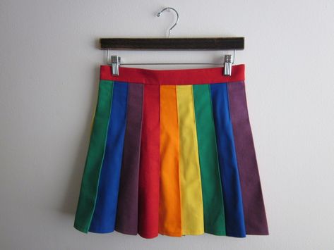 An Epic Rainbow Pleated Skirt She's A Rainbow, Hair Rainbow, Anak Manja, Neon Outfits, Rainbow Painting, Rainbow Paper, Rainbow Outfit, Rainbow Aesthetic, Pride Outfit