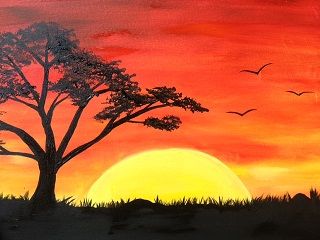 easy painting with acrylics, scenery - Google Search Easy Landscape Paintings, Creativity Ideas, Seni Pastel, 얼굴 그리기, Paint Nite, Scenery Paintings, Easy Canvas Painting, Seni Cat Air, Watercolor Landscape Paintings