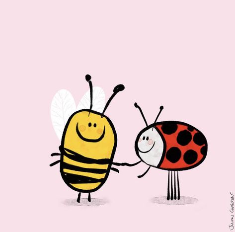 Children's Illustration, Dibujos Cute, Oui Oui, Love Bugs, 귀여운 동물, Doodle Art, Easy Drawings, Art Inspo, Cute Wallpapers