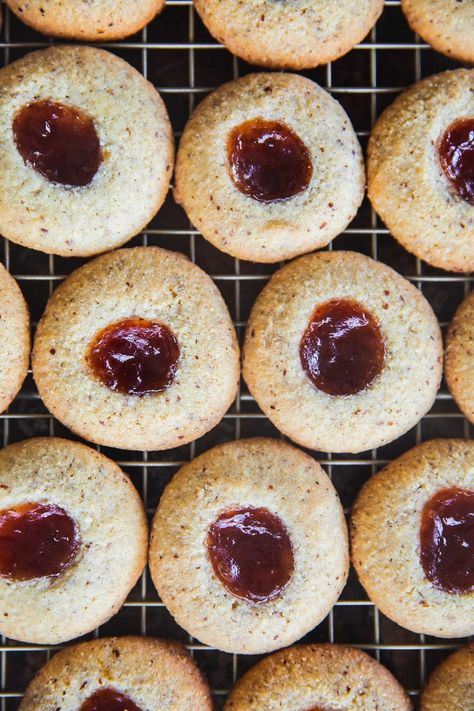 Jam Frangipane Drops - Cook Republic #jambiscuits #jamcookies #cookierecipe Frangipane Cookies, Jam Biscuits, Jam Drops, Fabulous Cakes, Jam Cookies, Sweet Butter, Almond Meal, Buttery Cookies, Drop Cookies