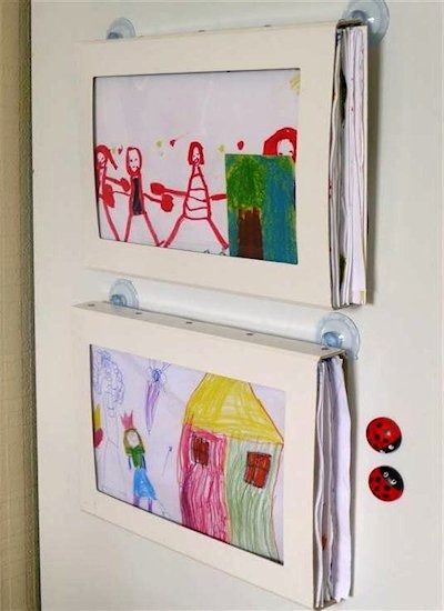 Binders are great for organizing and displaying artwork Elementary Organization, Classroom Presentation, Kids Art Storage, Childrens Art Display, Holding Paper, Diy Kids Art, Displaying Kids Artwork, Art Display Kids, Kids Help