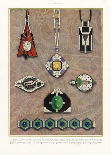 Jewels Art Deco P2 1927 Dusausoy, Aucoc, Chaumet, Georges Fouquet, G-R Sandoz, Mauboussin Art Deco Jewellery Design, Bijoux Art Deco, Jewelry Rendering, Jewelry Illustration, Jewelry Drawing, Jewellery Sketches, Jewelry Ads, Tiffany Jewelry, Couture Jewelry