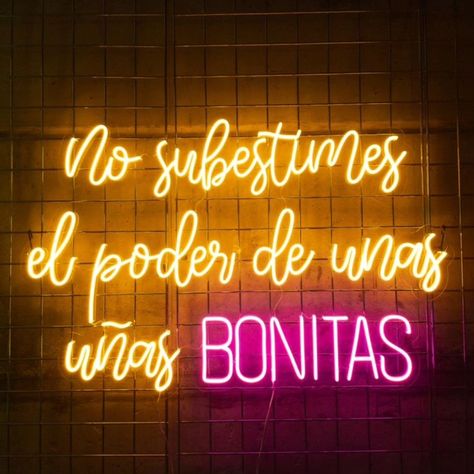 ✨ Neon Signs Quotes, Tegucigalpa, Watch Wallpaper, Apple Watch Wallpaper, Nail Studio, Luxury Nails, Custom Neon Signs, Nail Artist, Neon Sign