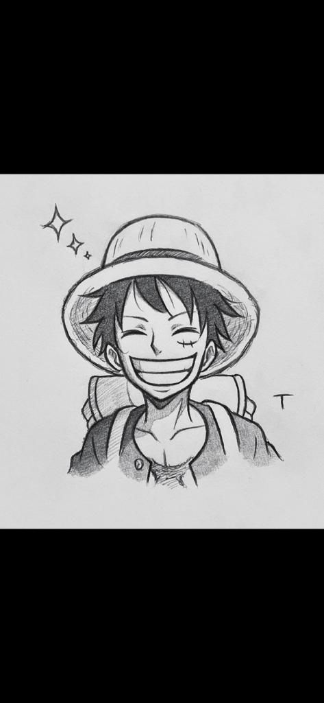 Luffy Pen Sketch, Luffy Sketch Easy, Anime Sketch Luffy, Luffy Pencil Sketch, Luffy Doodle, Luffy Drawing Easy, Luffy Drawing Sketch, Luffy Sketch, Pen Art Doodle