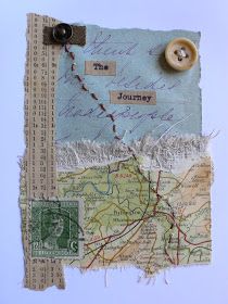 gentlework: Paper Tales Kunstjournal Inspiration, Kerajinan Diy, Map Crafts, Fabric Journals, Handmade Books, Art Textile, Travel Scrapbook, Mail Art, Altered Books