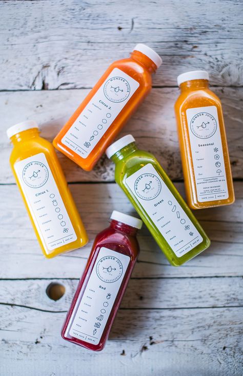 Designed by Diana Ghyczy  Country: Hungary  City: Budapest  Photography: Arpad Pinter Fruit Juice Packaging, Resep Smoothie, Juice Branding, Fruit Packaging, Juice Packaging, Bottle Design Packaging, Cold Pressed Juice, Food Packaging Design, Juice Bar