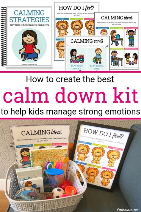 Emotions Printable, Calm Down Kit, Emotions Posters, Calm Kids, Strong Emotions, Calming Strategies, Emotional Child, Confidence Kids, Smart Parenting