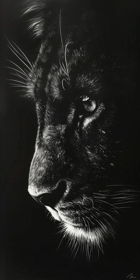 Black Lion Wallpaper, Lion Aesthetic, Black And White Lion, Lion Drawing, Black Paper Drawing, Lion Wallpaper, Black Lion, Lion Images, White Pencil