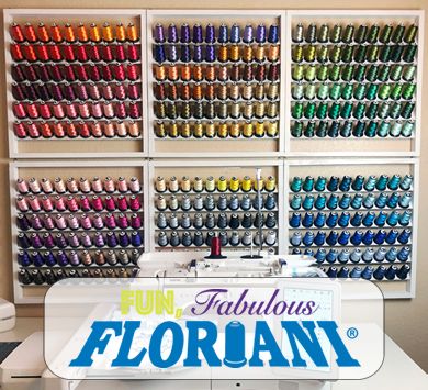 Floriani The Name That Means Beautiful Embroidery Quilt Room Organization, Thread Rack, Sewing Room Furniture, Bobbin Storage, Tree Template, Sewing Room Storage, Art Supplies Bag, Thread Organization, Thread Storage