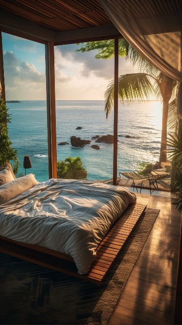 Wooden Beach House, Houses By The Beach, Beach House Aesthetic, Luxury Beach House, Dream Beach Houses, Beach Bedroom, Modern Beach House, House Viewing, Beach House Interior