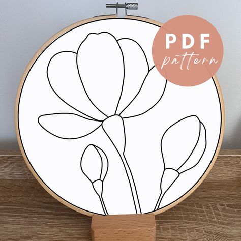 Punch Needle Designs Free Pattern, Punch Needle Designs, Punch Needle Design, Colour Guide, Tulip Pattern, Punch Needle Patterns, Punch Needle, Embroidery Hoop, Pdf Pattern