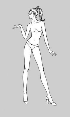 Fashion Illustration Template, Fashion Model Drawing, Fashion Figure Templates, Fashion Illustration Poses, Fashion Model Sketch, Fashion Illustration Tutorial, Fashion Figure Drawing, Fashion Design Template, Model Sketch