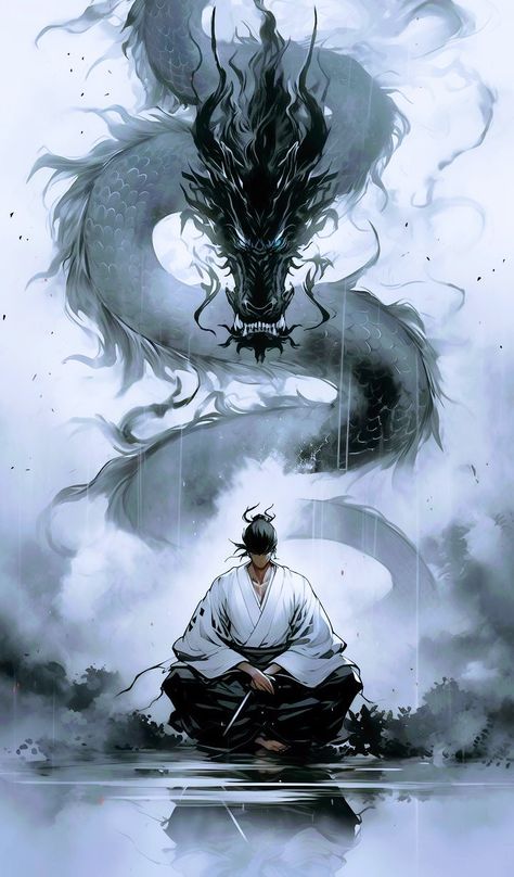 Blackheart Marvel, Color Anime, Japanese Art Samurai, Dragon Tattoo Art, Anime Picture Hd, Samurai Wallpaper, Dark Fantasy Artwork, Samurai Artwork, Japanese Art Prints