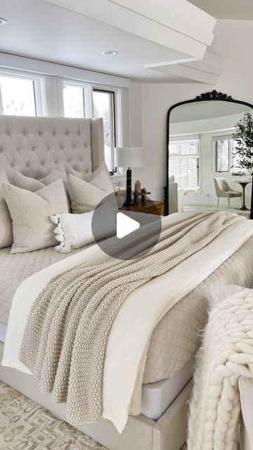 47K views · 2.7K likes | Kasey Dixon on Instagram: "HOME \ styling my bed with neutral bedding favorites🤍 lighter layers and textures for spring/summer! Many finds from Walmart, Amazon and Target! Here’s what I’m using👇🏻
+ bamboo sheets
+ linen quilt (color: flax)
+ beige comforter (Walmart find!)
+ knit bed blanket (color: natural)
+ 3 textured euro shams 
+ 2 boucle pillow covers (Amazon find!)
+ 1 lumbar pillow 

Here are 3 easy ways to SHOP👇🏻
1. Comment “shop” to get links sent directly to your DMs
2. Click the link in my bio @sbkliving and select “shop my reels”
3. Head over to my @shop.ltk shop and follow me “sbkliving”

#bedstyling #bedmaking #beddesign #springbed #springhomedecor #springdecorating #springdecor #walmarthome #amazonhome #amazonhomefinds #targethome 

https://lik Beige Linen Bed, Neutral Layered Bedding Ideas, Layering Bedding Ideas, Pillow Covers Amazon, Layered Bedding Ideas, Knit Bed, Boucle Pillow, Beige Comforter, Euro Pillow Covers