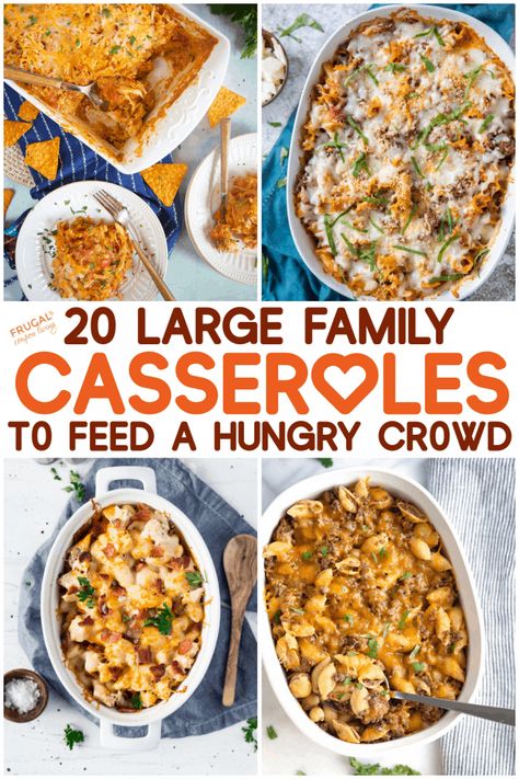 Easy Meals For A Crowd, Recipes For Casseroles, Large Family Dinner, Easy Crowd Meals, Family Casseroles, Family Gathering Food, Casseroles Easy, Lunch Casserole, Meals For A Crowd