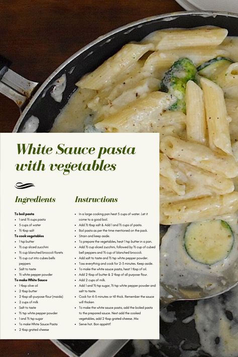 Pasta Souse Recipes, Easy Pasta Recipes White Sauce, Whitesaucepasta Recipe, White Sauce Pasta Aesthetic, How To Make White Sauce For Pasta, White Pasta Sauce Recipe Easy, White Sauce Recipe Pasta, White Sauce Pasta Recipes Easy, How To Make White Sauce Pasta