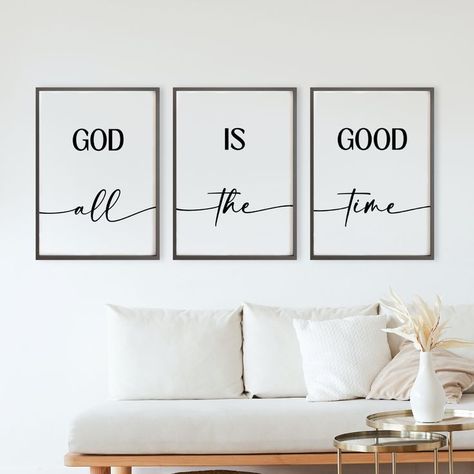 God Is Good Set of 3 Printable, Minimalist Art Print, Black Wall Decor, Modern Art Print, Christian Home Decor, Neutral Wall Art God Frames On Wall, Faith Based Home Decor, Names Of God Wall Art, Etsy Christian Wall Art, Christian Room Decor, Minimal Christian Wall Art, Home Decor Neutral, Black Wall Decor, Christian Home Decor