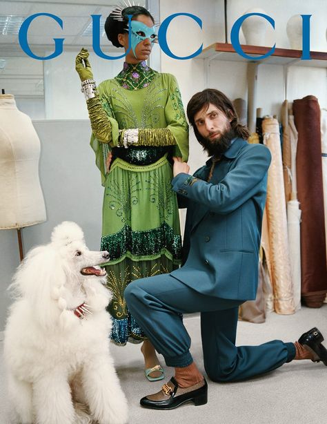 Gucci's Fall 2019 Ad Campaign Explores the Role of Muses in Fashion - PurseBlog Gucci Ad, Glen Luchford, Gucci Campaign, Faux Fur Stole, Campaign Fashion, Fur Stole, Wide Trousers, Gucci Fashion, Alessandro Michele