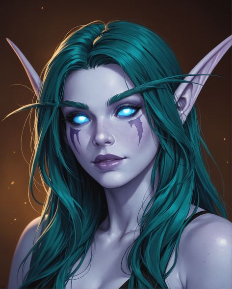 Night elf Night Elf Warcraft, Night Elves World Of Warcraft, Dusk Elf Dnd, Night Elf Wow, Night Elf Art, Wow Night Elf, Night Elf Female, World Of Warcraft Night Elf, Night Elf Druid