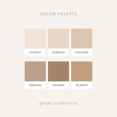 Nude Color Palette Instagram Post - Templates by Canva Nude Colors Aesthetic, Nude Palette Color, Color Palette For Instagram, Color Code Canva, Canva Color Palette Codes, Nude Colour Palette, Color Palette Codes, Instagram Post Business, Color Palette Instagram