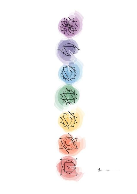 7 Chakras Art, Sacral Chakra Tattoo, Chakra Art Mandala, Chakras Aesthetic, Chakra Symbols Art, Heart Chakra Art, 7 Chakras Tattoo, Yoga Coaching, Yoga Art Painting